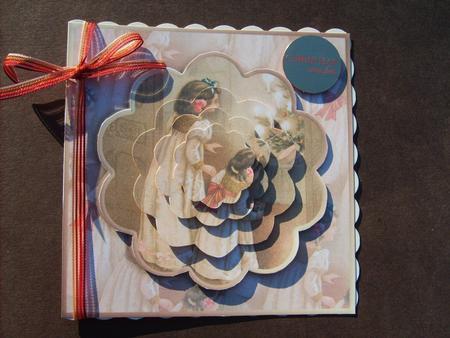 Sneaking at Christmas Vintage Topper with Scalloped Pyramage by ANGELA STYLES