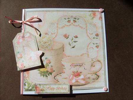 A Cup of Tea 8x8 Topper by ANGELA STYLES