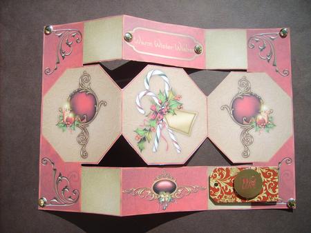 Christmas Candy - Octagon Tri-fold Quick Card by ANGELA STYLES