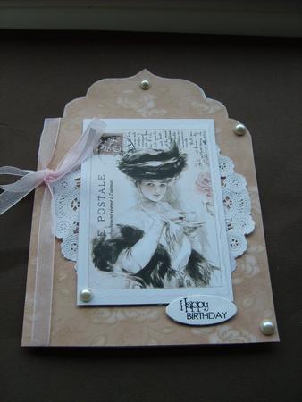 Coffee Rose Elegant Top Card Base 2 by ANGELA STYLES