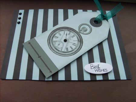 Bold Horizontal Stripes Backing Paper in Black and Aqua by ANGELA STYLES