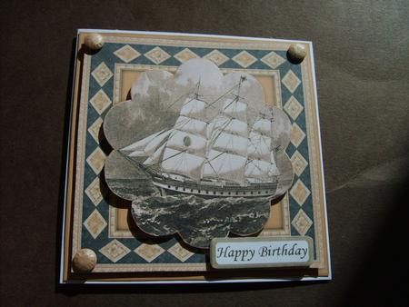 Vintage Ship Topper with Quick Decoupage by ANGELA STYLES