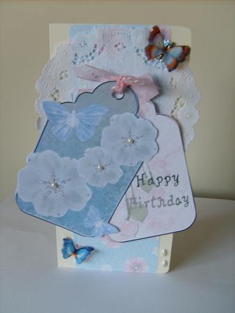 Butterflies and Hearts Shabby Chic Tag Toppers Set by ANGELA STYLES