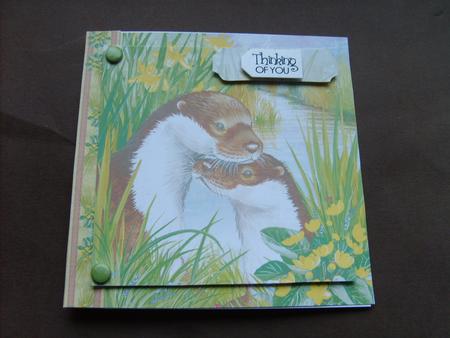 Otter Moments Large Square Card Front by ANGELA STYLES