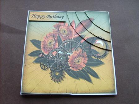 Floral Steampunk Cluster Duo Corner Stacker by ANGELA STYLES