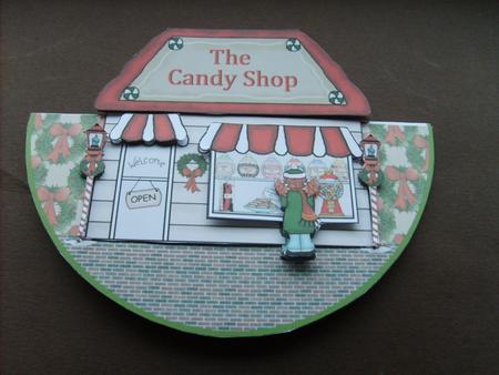 Christmas Candy Shop Wobble Over the Top Card by ANGELA STYLES