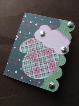 Christmas Mittenscallop Side Cut & Fold Card 2 by ANGELA STYLES