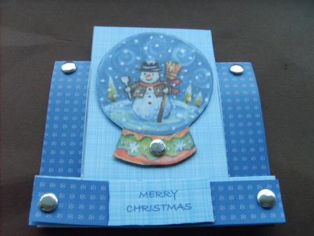 Snowman Snowglobe Stagger Card by ANGELA STYLES