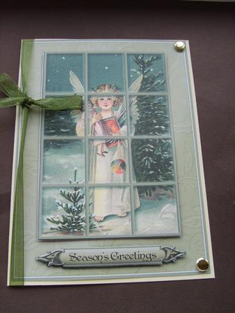 Lovely Little Christmas Angel - Window Tile Card by ANGELA STYLES