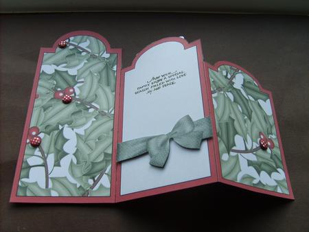 Christmas Holly Tag Shaped Cascade Card by ANGELA STYLES