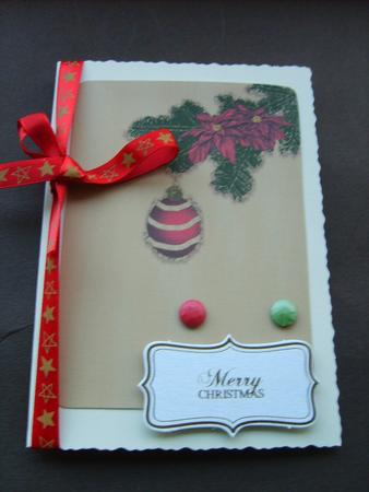 Background Bauble/poinsettia by ANGELA STYLES