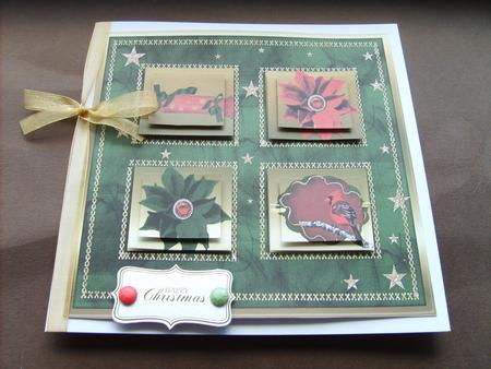 Christmas Flowers Square by ANGELA STYLES
