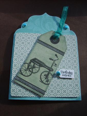 Green Swirls Elegant Top Card Base by ANGELA STYLES