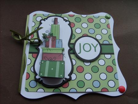 Christmas Presents Decoupage Card - Red & Green by ANGELA STYLES