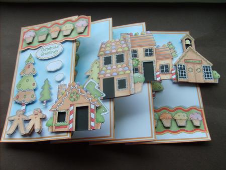 4-fold Card Kit - Gingerbread Town by ANGELA STYLES