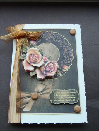 Rustic Roses Card Front by ANGELA STYLES