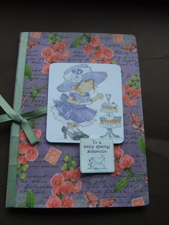 Purple Coloured Sweet Pea Stamp A4 Backing Paper by ANGELA STYLES