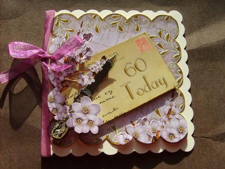 Lilac Cherry Blossom Postcard 60 Today Step by Step by ANGELA STYLES