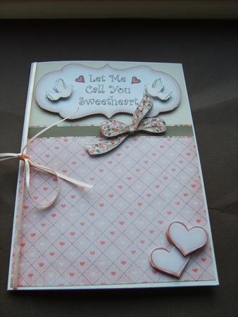 Let Me Call You Sweetheart Decoupage Card - Pink by ANGELA STYLES