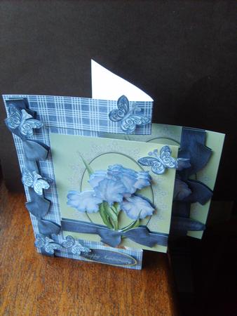 W Fold Purple Iris Lace and Bow Easy by ANGELA STYLES