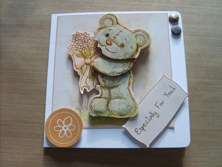 Freddy the Teddy-especially for You-flowers Decoupage Sheet by ANGELA STYLES