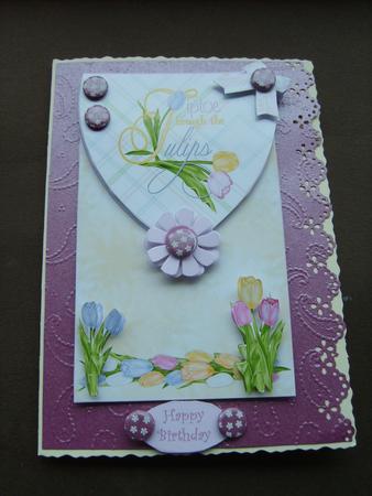 Tiptoe Through the Tulips Envelope Card Front by ANGELA STYLES