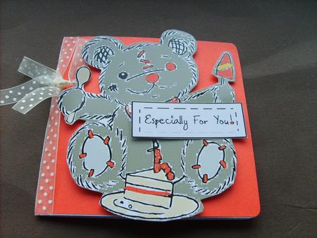 Freddy the Teddy Birthday Cake Digital Stamp Sheet by ANGELA STYLES