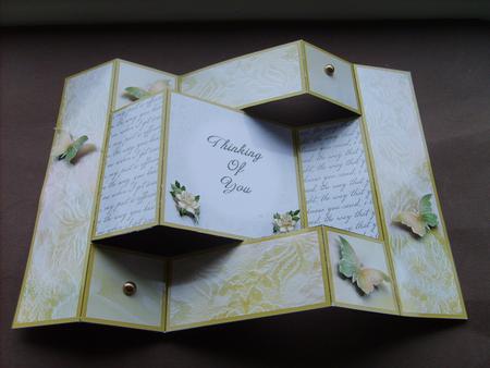 Fantasy Butterfly 2 - Thinking of You - Tri Shutter Card by ANGELA STYLES