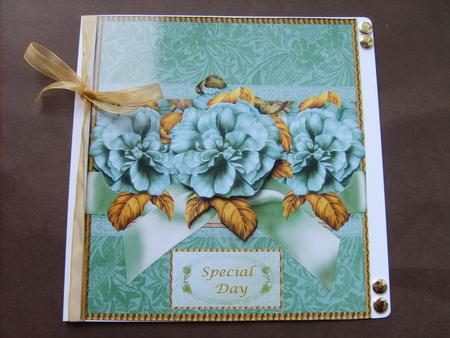 Vintage Roses in Brown Bleu by ANGELA STYLES
