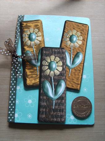 Brown Flower Bookmarks by ANGELA STYLES