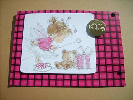 Large Weave A4 Backing Paper in Pink by ANGELA STYLES
