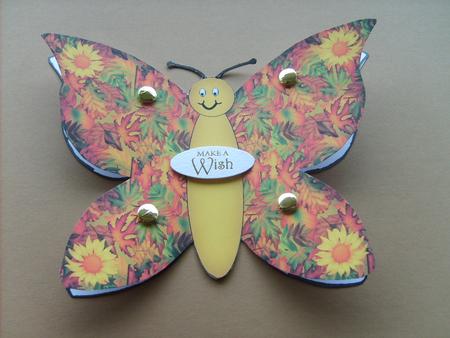 Cartoon Butterfly Stand Up Card 5 by ANGELA STYLES