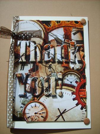 Steampunk Hands of Time Thank You by ANGELA STYLES