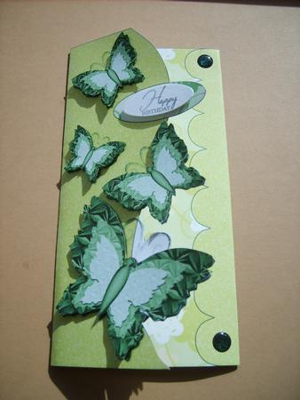Butterflies Letter Fold Card 3 by ANGELA STYLES