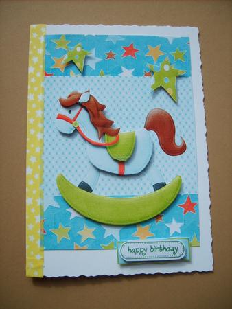Lovely Rocking Horse with Green Star by ANGELA STYLES