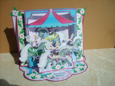 Shadow Box Easel Card Kits - Carousel by ANGELA STYLES