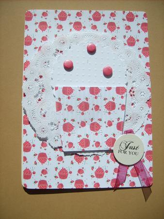 Cupcake Backing Paper with Cherry and Strawberry by ANGELA STYLES