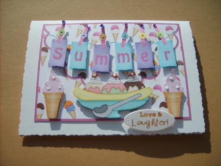 Summer Time Decoupage Card Front by ANGELA STYLES