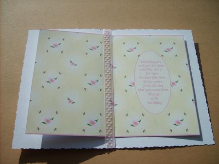 Pretty Floral 90th Birthday Insert by ANGELA STYLES