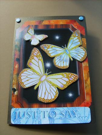 Trio of Filigree Butterflies on a Plaque by ANGELA STYLES