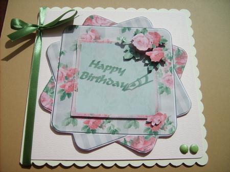 Dusty Rose Twisted Card Topper by ANGELA STYLES