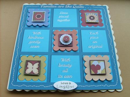 Quilt Squares 8 x 8 Card - Any Occasion by ANGELA STYLES