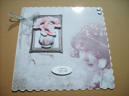 Vintage Anemone & Little Girl 8x8inch Step by Step by ANGELA STYLES