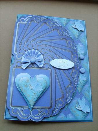 Cherish Flutter Fan Card Topper by ANGELA STYLES