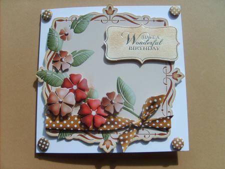 Khaki Polka Dot Card Topper by ANGELA STYLES