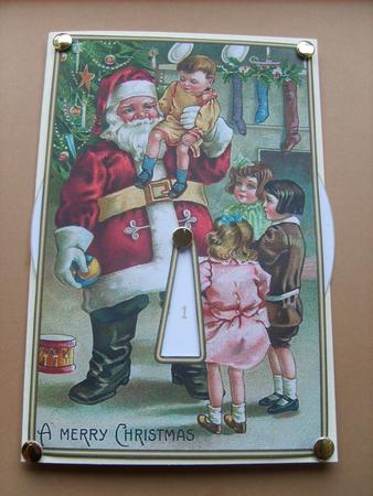 Visiting Santa Advent Wheel Card by ANGELA STYLES