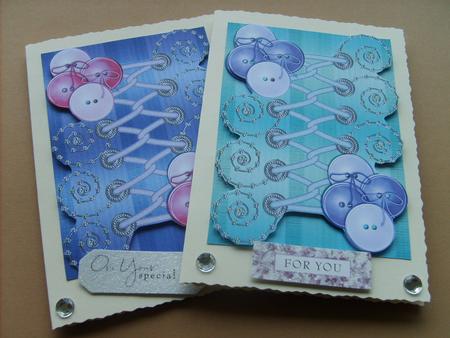 Buttons and Bling Card Fronts by ANGELA STYLES
