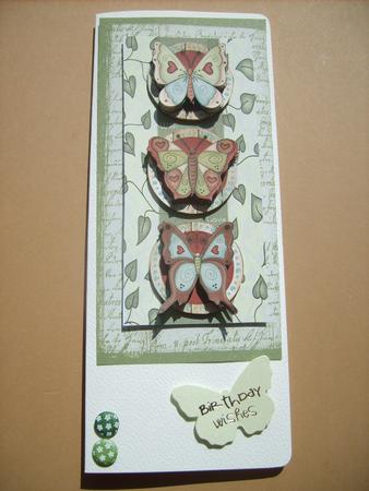 Beautiful Butterflies with Love Decoupage Card - Pistachio by ANGELA STYLES