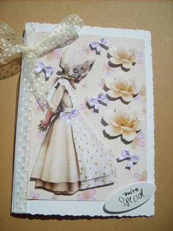 Bonnet Girl Flowers and Bows by ANGELA STYLES