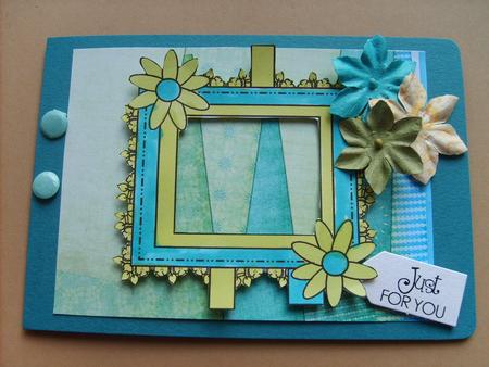 Rustic Oblong Floral Frame Stamp by ANGELA STYLES